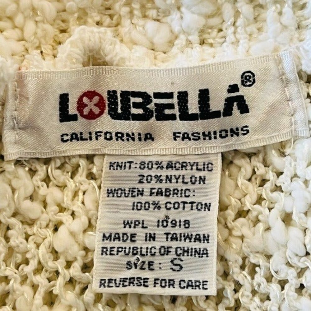 LOUBELLA California Fashions Vintage 80’s Sleeveless Lightweight Sweater Size S - Picture 9 of 10